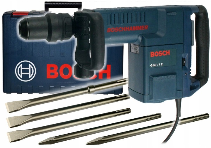 MŁOT GSH 11 E BOSCH - SDS-MAX klasa 11kg + DŁUTA