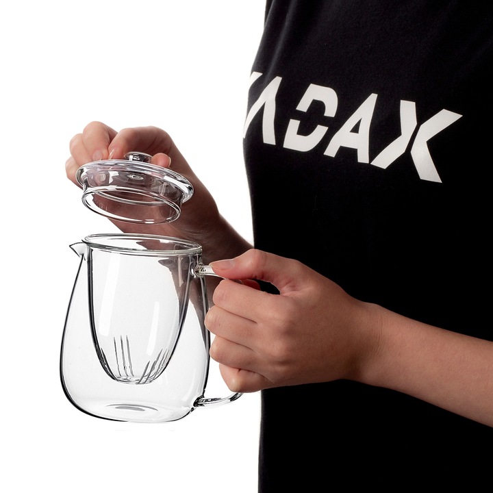 DZBANEK SZKLANY DO HERBATY 600ml WKŁAD Z ZAPARZACZEM ZAPARZACZ ZIÓŁ