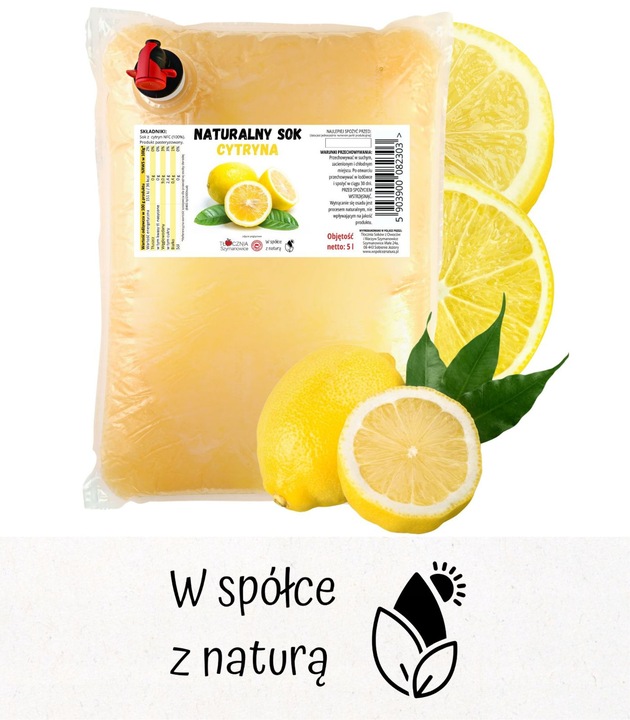 SOK Z CYTRYNY 100% CYTRYN TŁOCZONY CYTRYNOWY NFC 5
