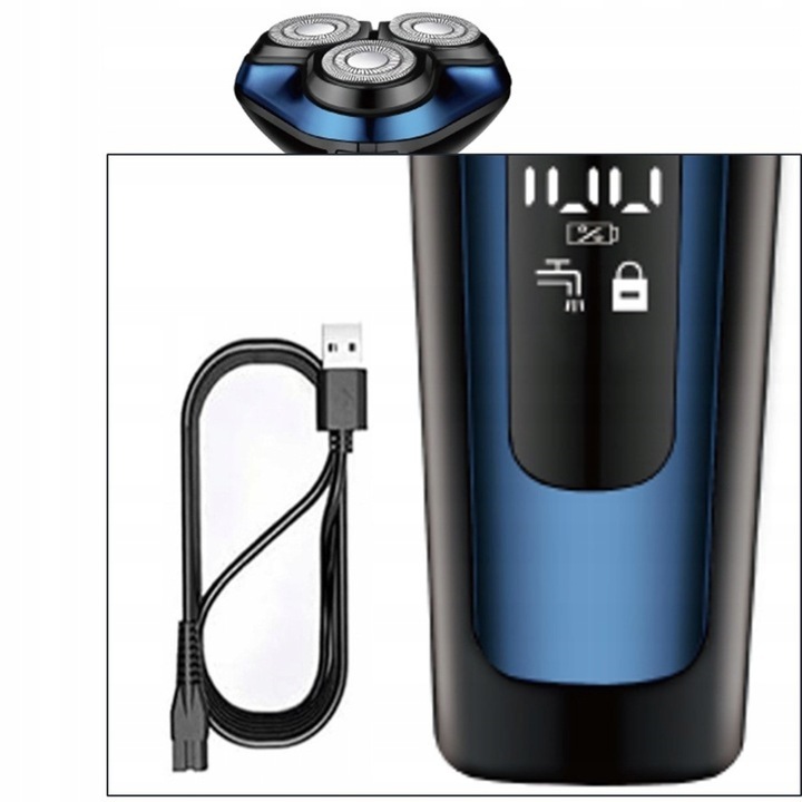 GOLARKA MĘSKA TRYMER MASZYNKA DO BRODY GŁOWY NOS USZY WET&DRY USB AION