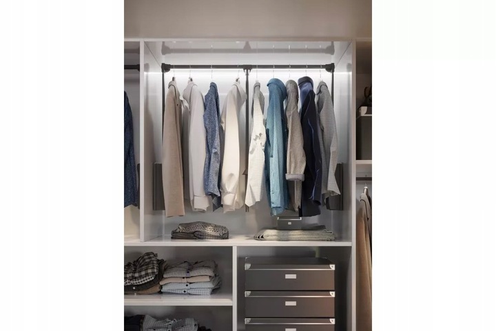 Pantograf olejowy GTV czarny drążek wieszak opuszczany do szafy