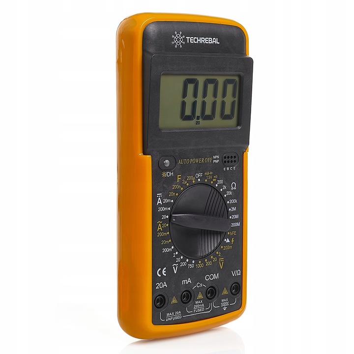 MULTIMETR MIERNIK NAPIĘCIA PRĄDU TECHREBAL DT9205A