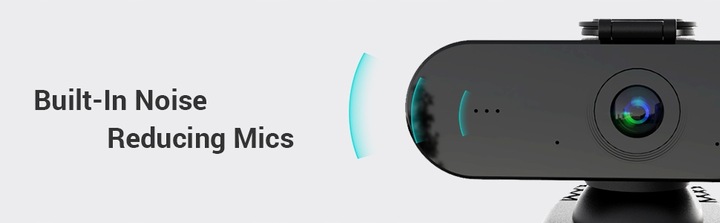 KAMERA INTERNETOWA QUAD-HD 2K Z WBUDOWANYM MIKROFONEM + OSŁONA SUPER JAKOŚĆ