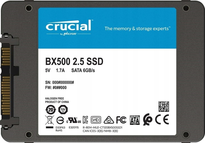 Dysk CRUCIAL BX500 240GB SSD
