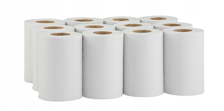 RĘCZNIK PAPIEROWY BIAŁY CELULOZA 12 sztuk x 50m Gruby Wydajny