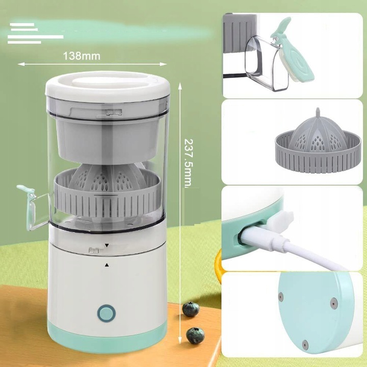 WYCISKARKA DO CYTRUSÓW 45W BEZPRZEWODOWA POMARAŃCZY CYTRYN SOKOWIRÓWKA