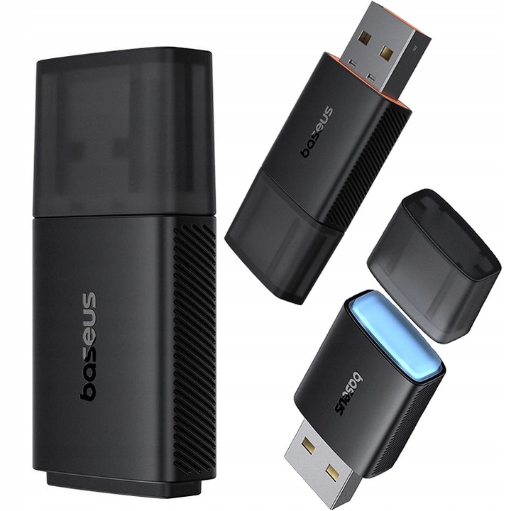 Karta sieciowa USB-A, Baseus 650Mb/s 5GHz, Ethernet, adapter, Karta LAN