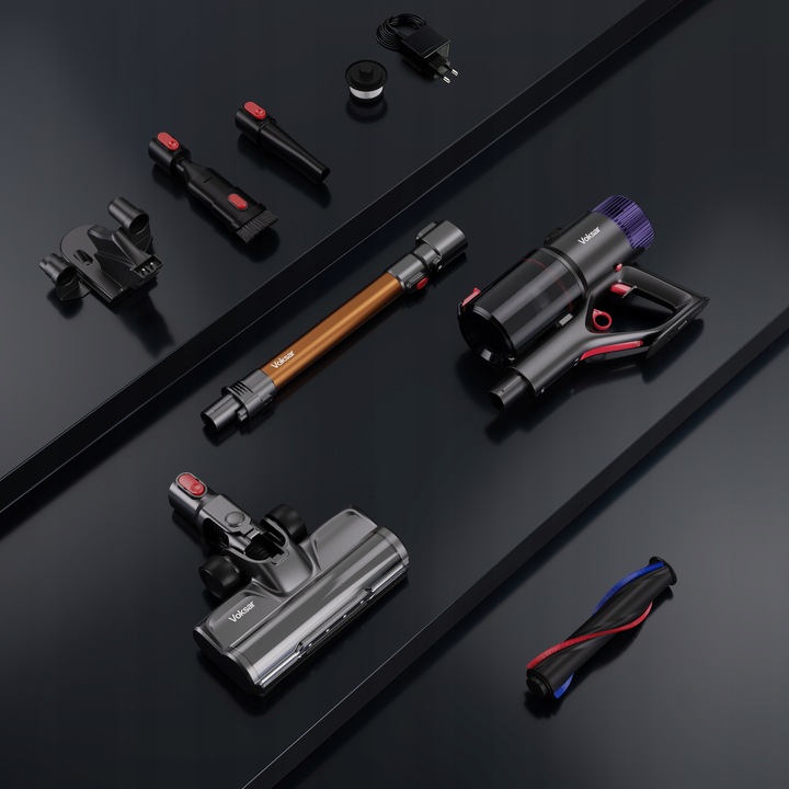 Odkurzacz Bezprzewodowy Pionowy Ręczny VOKSAR V11 5w1 LED 600W MOCNY