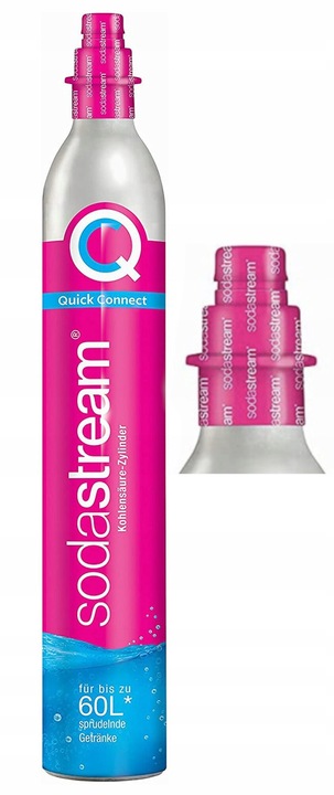 cylinder z gazem SodaStream CO2 różowy do Terra Art Duo / oryginalna