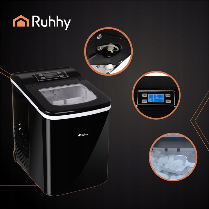 Kostkarka do Lodu Ruhhy Domowa Maszyna Ekspresowy Lód 12 kg
