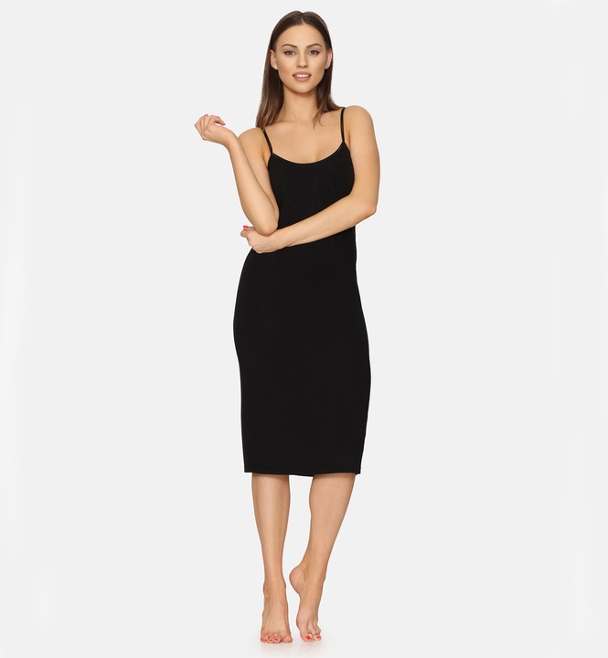 Halka pod sukienkę długa koszula nocna sukienka MS10-402 Czarny XXL