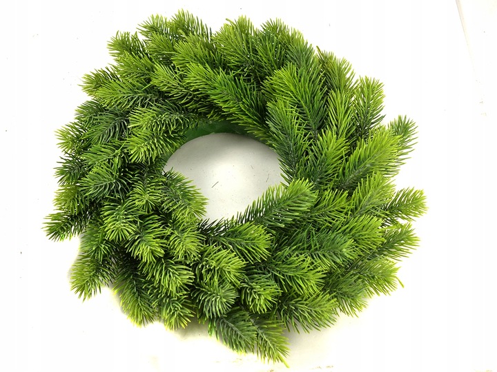 WIANEK ŚWIERKOWY ŚWIĄTECZNY ADWENTOWY STROIK WIENIEC JAK ŻYWY DUŻY PREMIUM