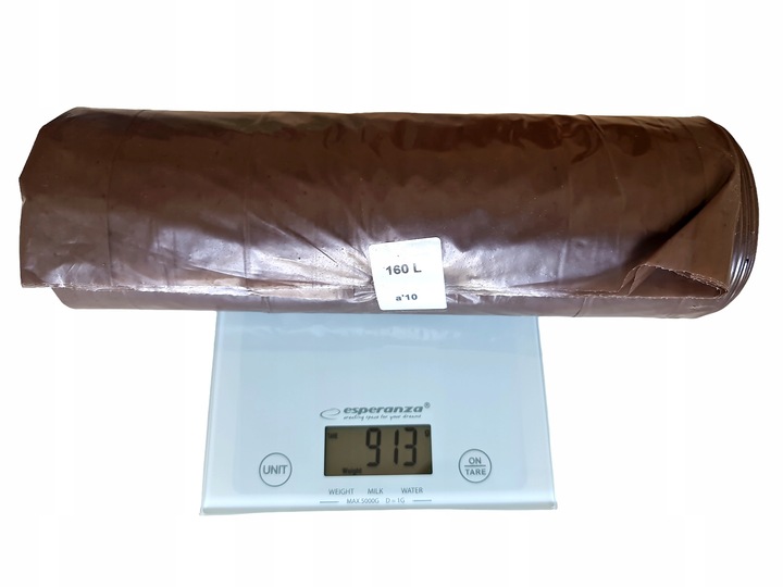 MOCNE GRUBE WORKI NA ŚMIECI LIŚCIE BRĄZOWE 160L 60um WAGA 0,9KG 90x110cm