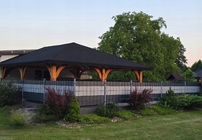 TAŚMA OGRODZENIOWA SZARA 19cmx35m OSŁONA NA OGRODZENIE PANELOWE PŁOT