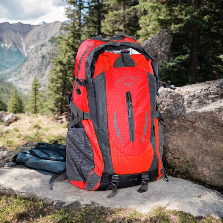 PLECAK TURYSTYCZNY 40L WYCIECZKOWY TREKKINGOWY PODRÓŻNY W GÓRY CZERWONY