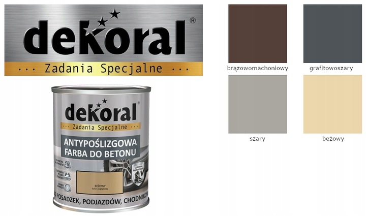 DEKORAL do Betonu AKRYLIT B 5l Grafitowo-Szary