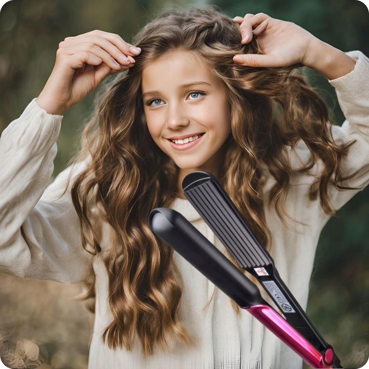 KARBOWNICA DO WŁOSÓW CERAMICZNA CERAMICZNA PRO JONIZACJA FALE LOKI