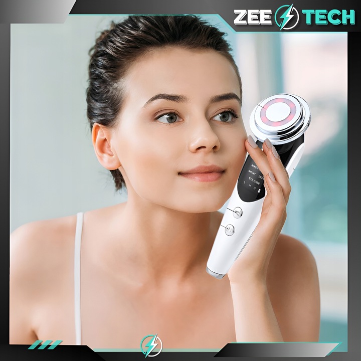 MEZOTERAPIA BEZIGŁOWA 7w1 MASAŻER DO TWARZY ELEKTRYCZNY EMS LIFTING