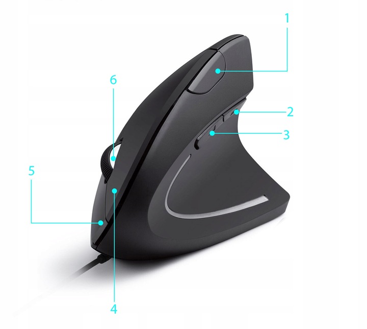 Myszka wertykalna RENEW FORCE pionowa MYSZ ergonomiczna przewodowa CICHA