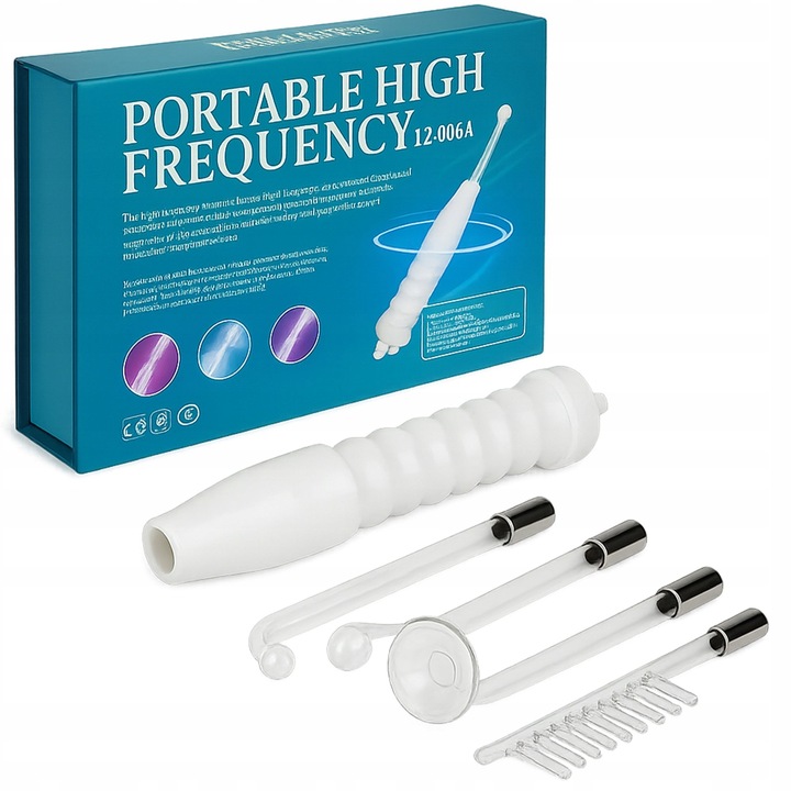 DARSONVAL DERMA WAND 4 PELOTY PIELĘGNACJA ELEKTRODY DO TWARZY WŁOSÓW CIAŁA