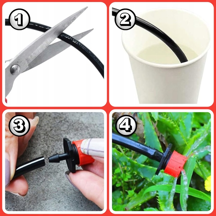 KROPLOWNIK EMITER NAWADNIANIA Z KOMPENSACJĄ 100SZT DO NAWADNIANIA PODLEWANI