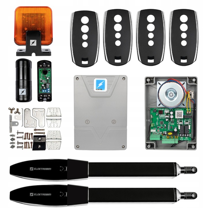 Zestaw napęd automat do bramy dwuskrzydłowej 600kg ETM-01 Fortis + 4