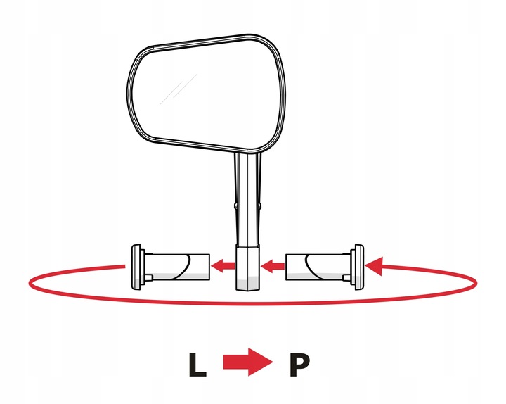 Lusterko rowerowe AJS Comfort Plus ,składane