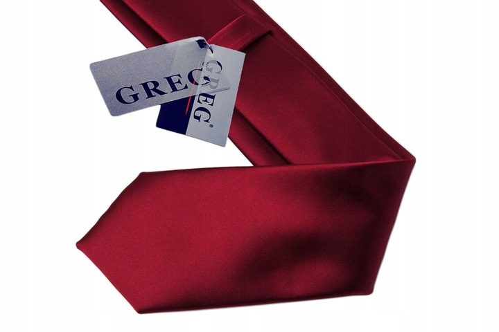 ELEGANCKI BORDOWY Gładki Krawat Męski do Garnituru Wąski Śledź Slim gs13