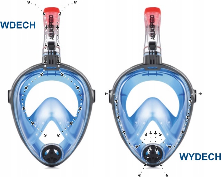 Maska pełnotwarzowa do nurkowania dla dzieci Aqua Speed Spectra Kid roz. L