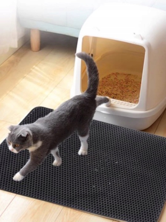 Mata wycieraczka pod kuwetę 60x45 szara Praktyczne rozwiązanie na żwirek!