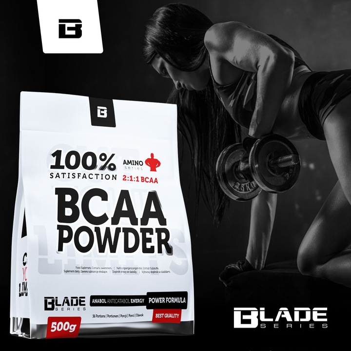 Hi TEC BLADE 100% BCAA Powder - 500g + GLUTAMINA