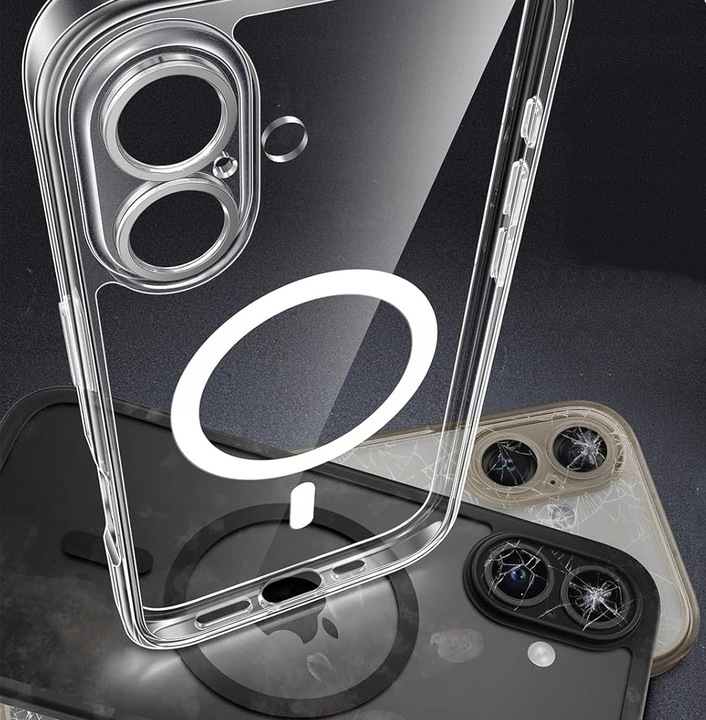 Etui PRZEZROCZYSTE do iPHONE 16 do MagSafe Clear Case + 2 SZTUKI SZKŁO 9H