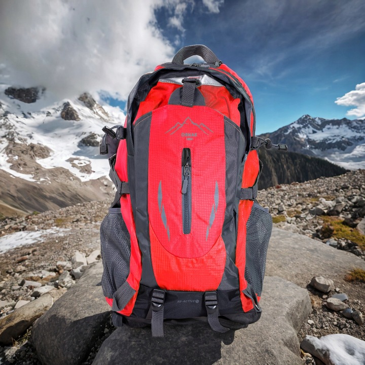 PLECAK TURYSTYCZNY 40L WYCIECZKOWY TREKKINGOWY PODRÓŻNY W GÓRY CZERWONY