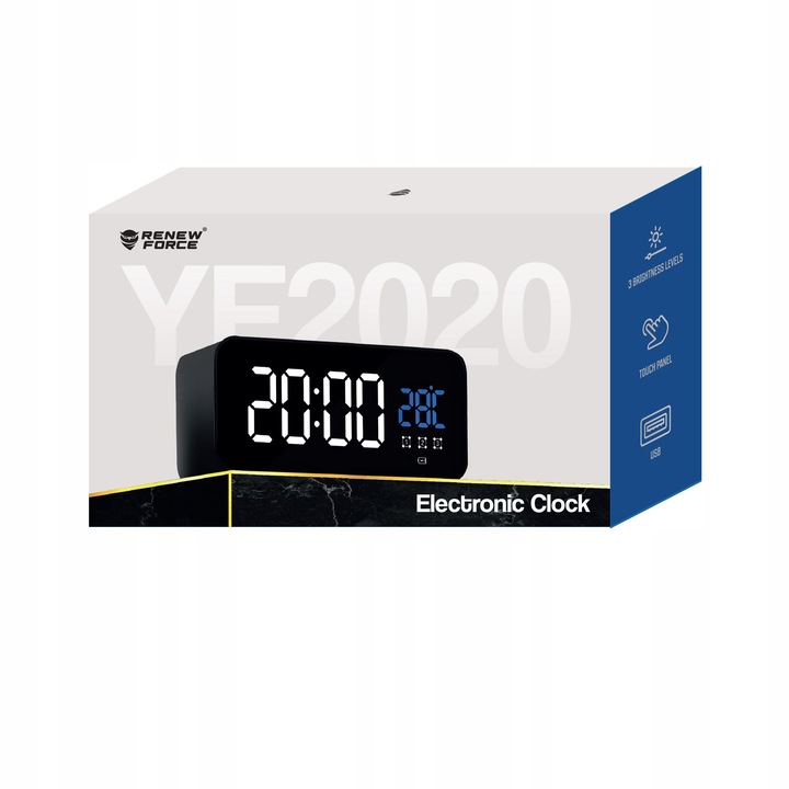 ZEGAR ELEKTORNICZNY BUDZIK LED NOWOCZESNY DESIGN WYSOKA FUNKCJONALNOŚĆ