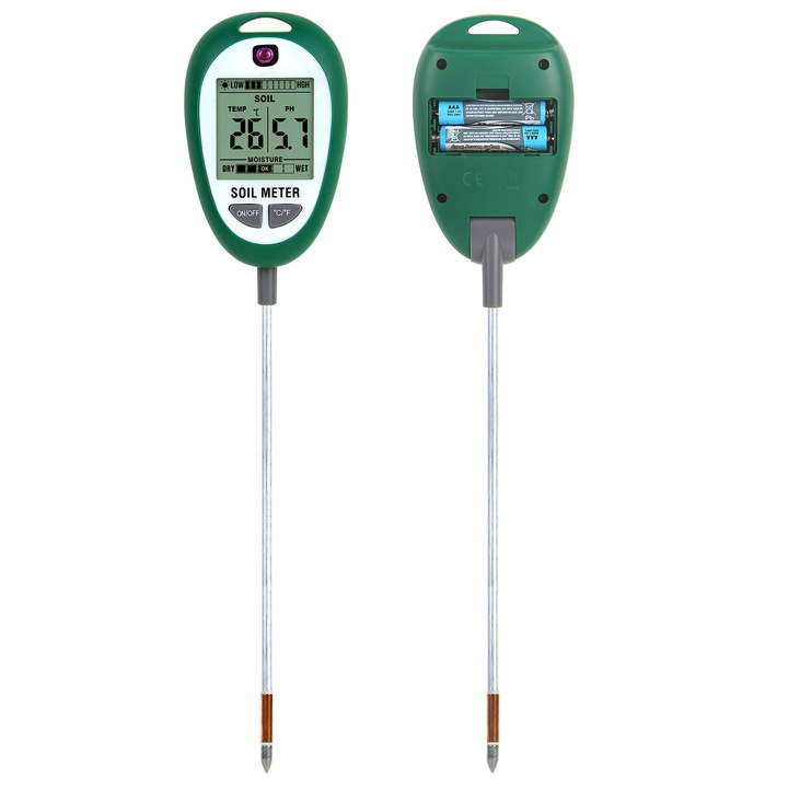 KWASOMIERZ GLEBY Tester podłoża Ph ziemi 4w1 MIERNIK GLEBOWY