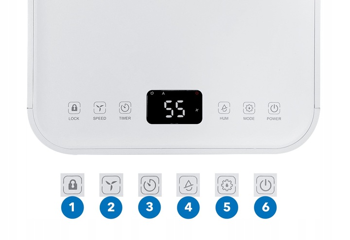 Osuszacz powietrza EBERG RICO pochłaniacz 12l/24h +WiFi +TIMER +higrostat