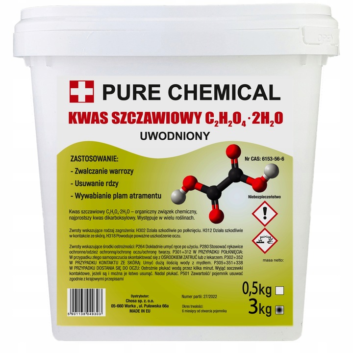 KWAS SZCZAWIOWY 3KG PRZECIW WARROZIE 99,5% DO RENOWACJI DREWNA