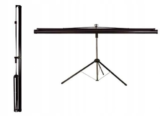 Duży EKRAN PROJEKCYJNY na statywie 200X200cm 112" HDREADY 4K