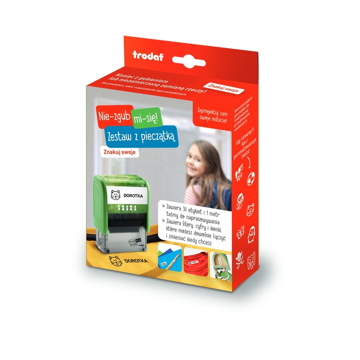 Pieczątka do znakowania rzeczy Nie zgub mi Się Trodat 8911