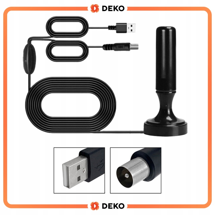 Tuner Dekoder DVBT2 DekoTV PRO2 tv naziemnej DVB-T2 DEKO + Antena RF + Wifi