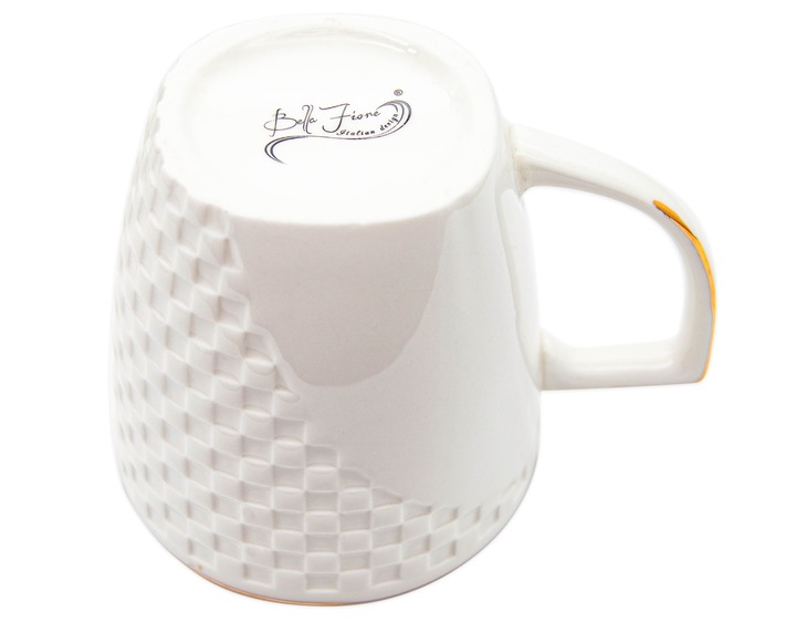 Serwis kawowy zestaw filiżanek ze spodkiem 240 ml 6+6 porcelanowy