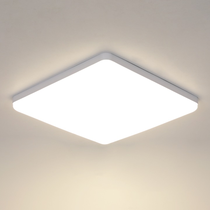 LAMPA ŁAZIENKOWA SUFITOWA LAMPA PLAFON LED BIAŁY NOWOCZESNA 4500K IP40