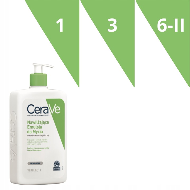 CeraVe Emulsja Nawilżająca do Mycia Dla Skóry Normalnej i Suchej 1l