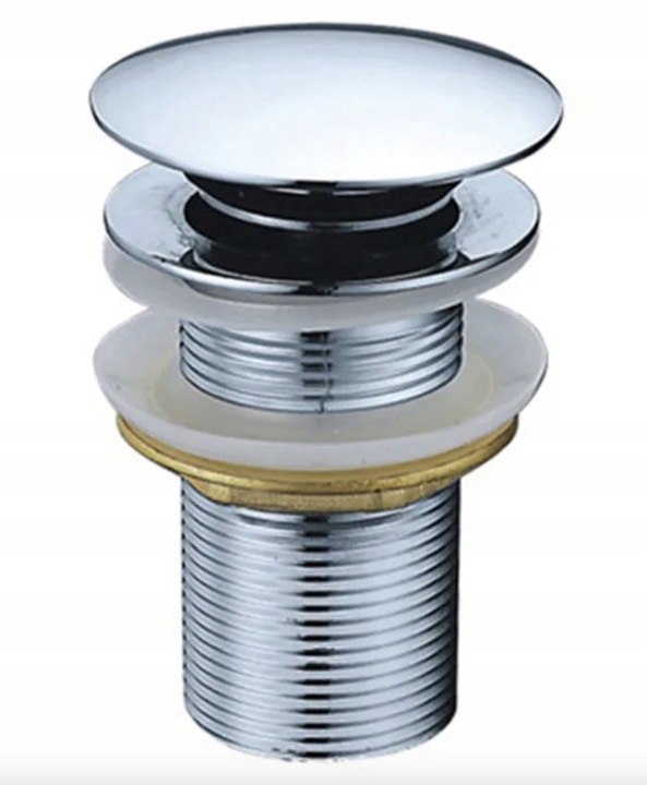 SYFON DO ZLEWU umywalki biały+korek do zlewu KLIKKLAK srebrny bez przelewu