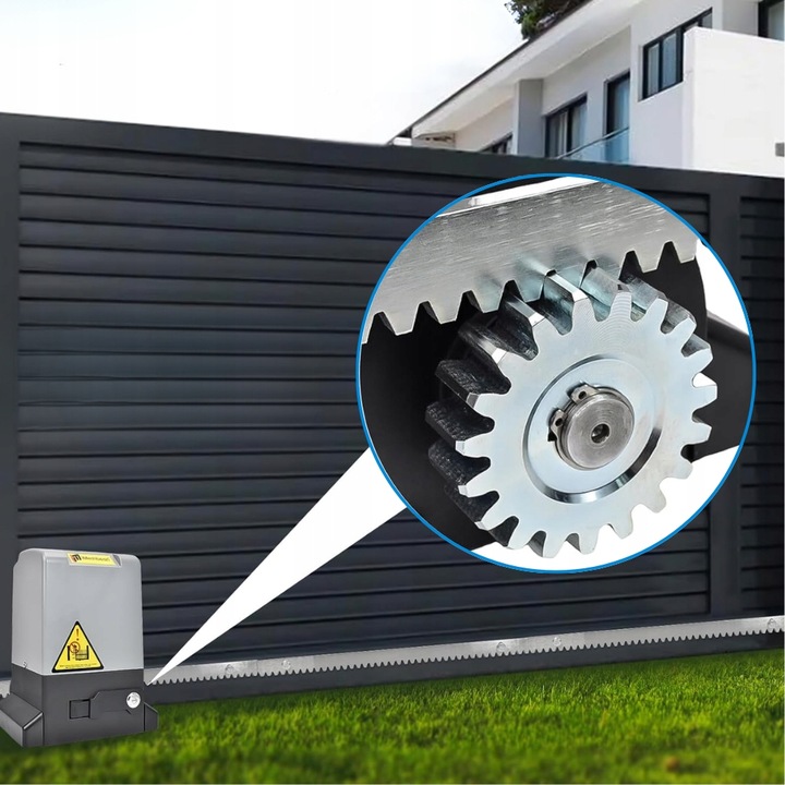 6m LISTWA ZĘBATA STALOWA 8mm metalowa do napędu bramy + tuleje, śruby