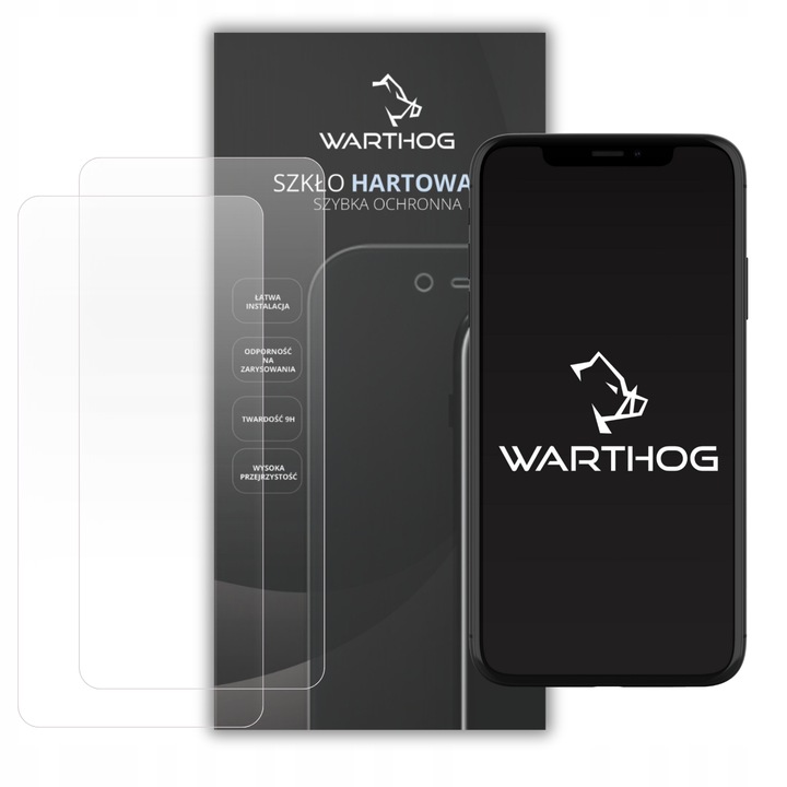 Szkło hartowane 9H Warthog do Apple iPhone 15 Pro 2szt. z Aplikatorem EZFit
