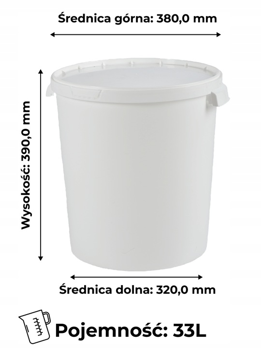 Wiadro pojemnik fermentacyjny Fine Spirit 33L + ZESTAW do fermentacji