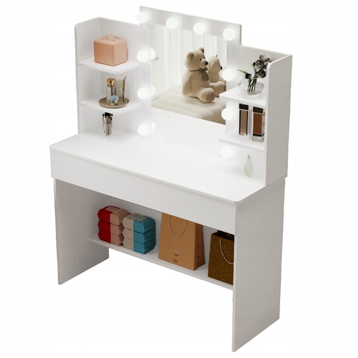 TOALETKA KOSMETYCZNA MAKIJAŻU WIZAŻU Z LUSTREM LED LOFT NOWOCZESNA 110