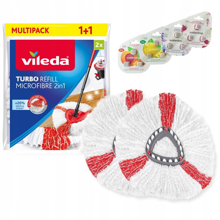 VILEDA wkład do mopa obrotowego TURBO 2 szt ORYGINALNE + gratis