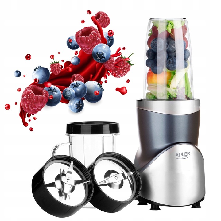 Blender Kielichowy 1200W do Smoothie, Koktajli, Mocny , Zestaw - 4